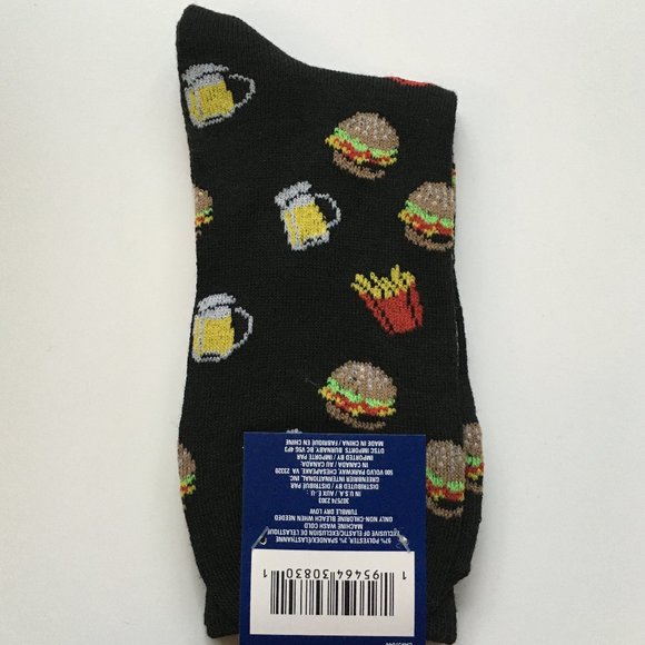 **3/$15* Mens Fun Beer, Burger and Fries Socks - Picture 4 of 4